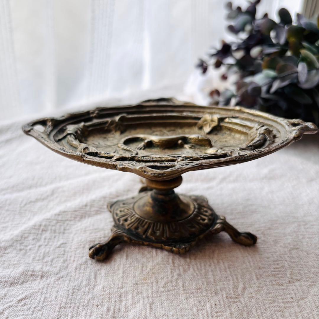 【フランス アンティーク】トカゲの真鍮トレイ アールヌーヴォー