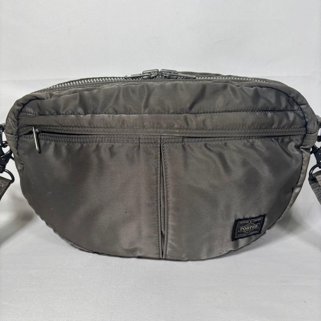 ポーター ショルダーバッグ 斜め掛け タンカー ハーフムーン ナイロン グレー