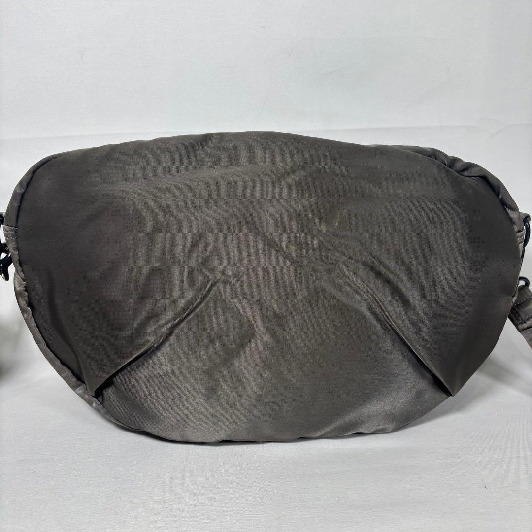 ポーター ショルダーバッグ 斜め掛け タンカー ハーフムーン ナイロン グレー