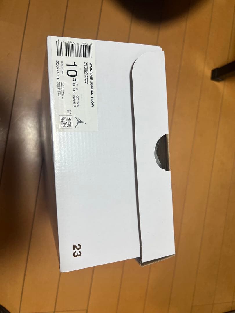 Air Jordan 1 Low 白/黒 27.5cm・JORDAN