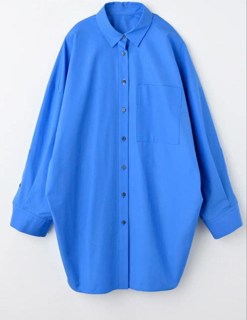 ENFOLD オーバーサイズシャツ 青 新品タグ付き