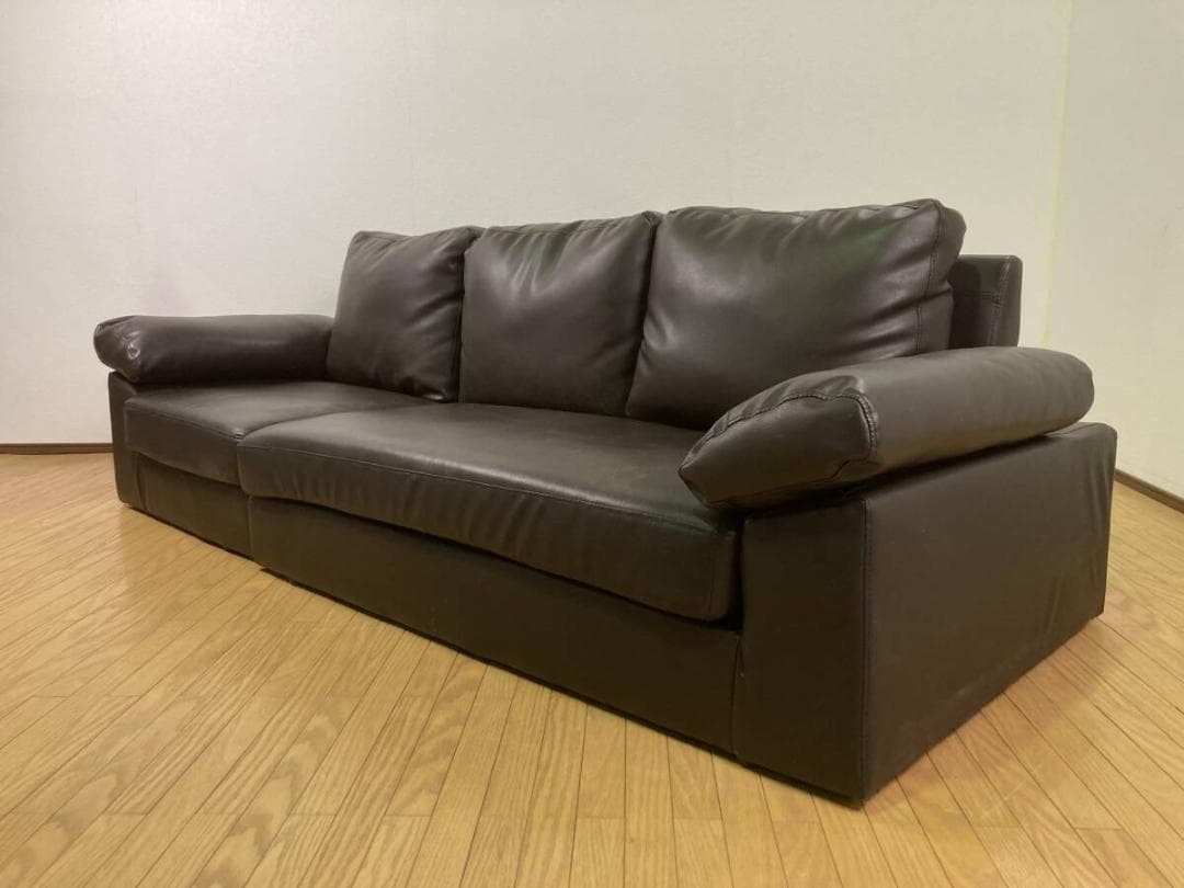 ローソファ 3人掛け ソファ 三人掛け フロア ダークブラウン ヴィンテージ風