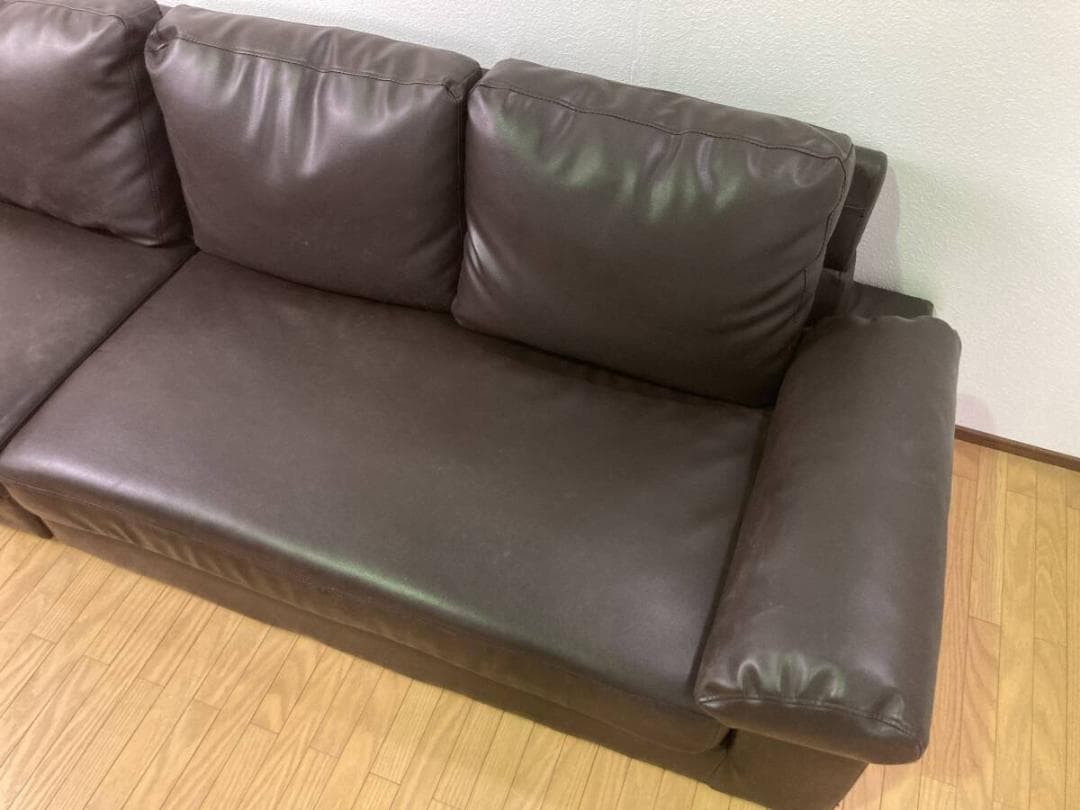 ローソファ 3人掛け ソファ 三人掛け フロア ダークブラウン ヴィンテージ風