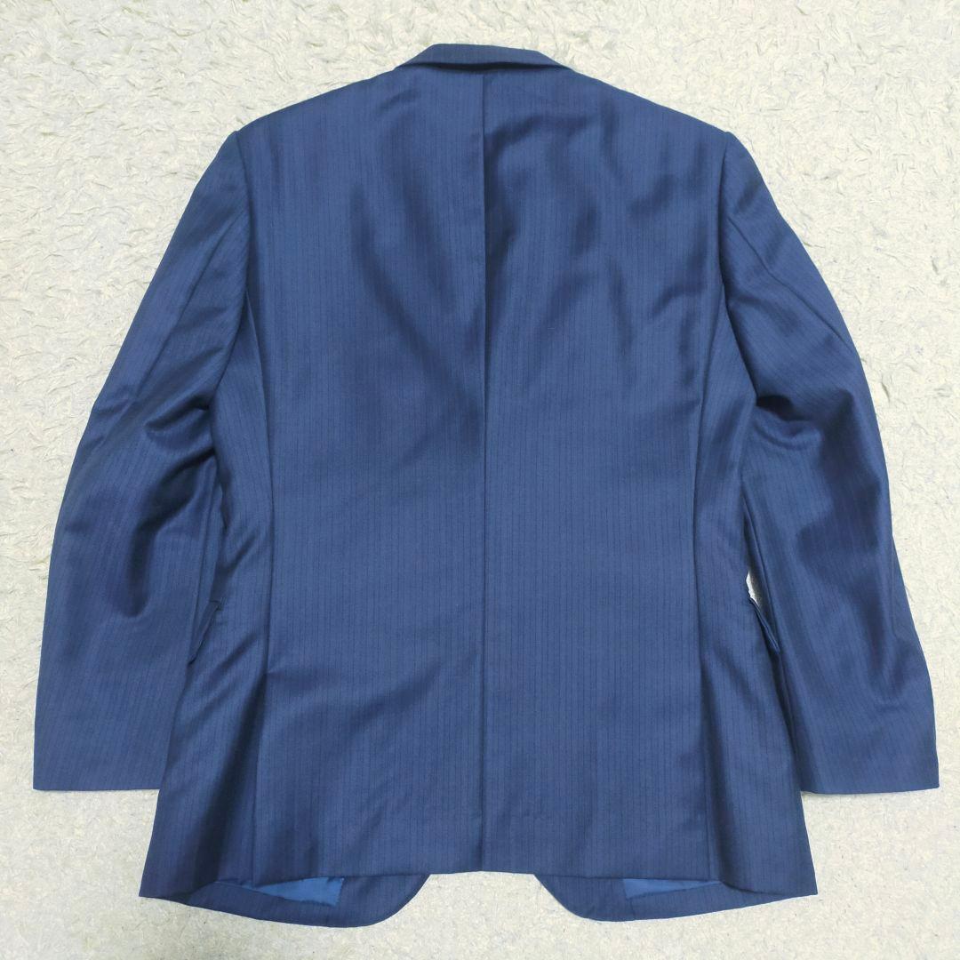 【紳士の装い】タケオキクチ×御幸毛織・スリーピーススーツ・ネイビーストライプ・S