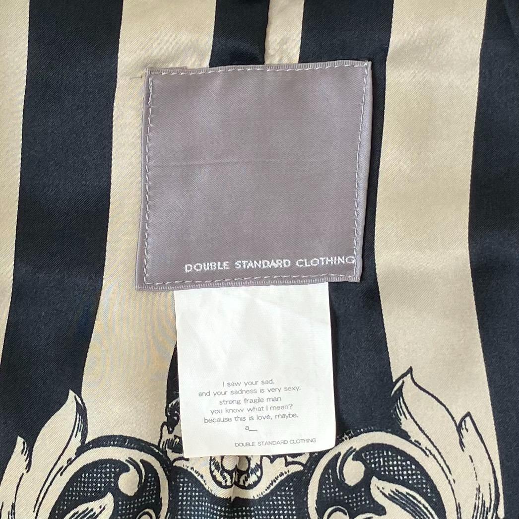 極美品✨ダブルスタンダード ライダースジャケット ラムレザー 羊革 裏地総柄 黒