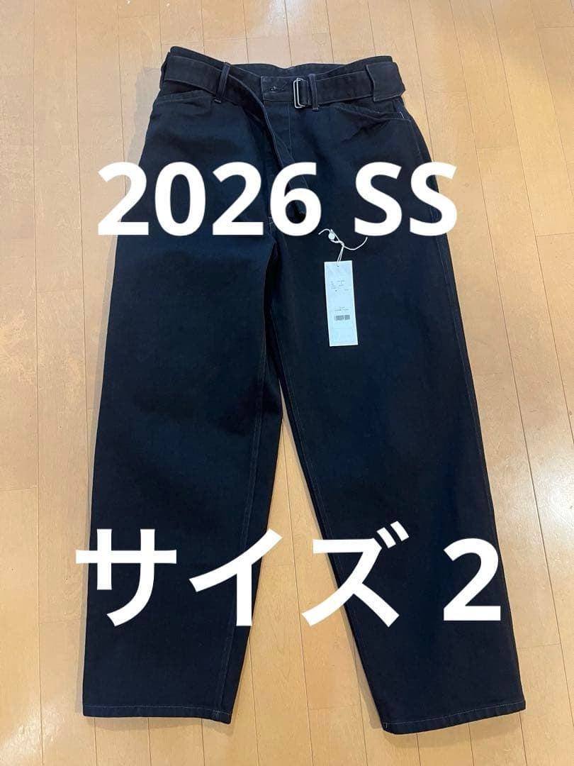【美品】COMOLI 26SS ベルテッドデニムパンツ