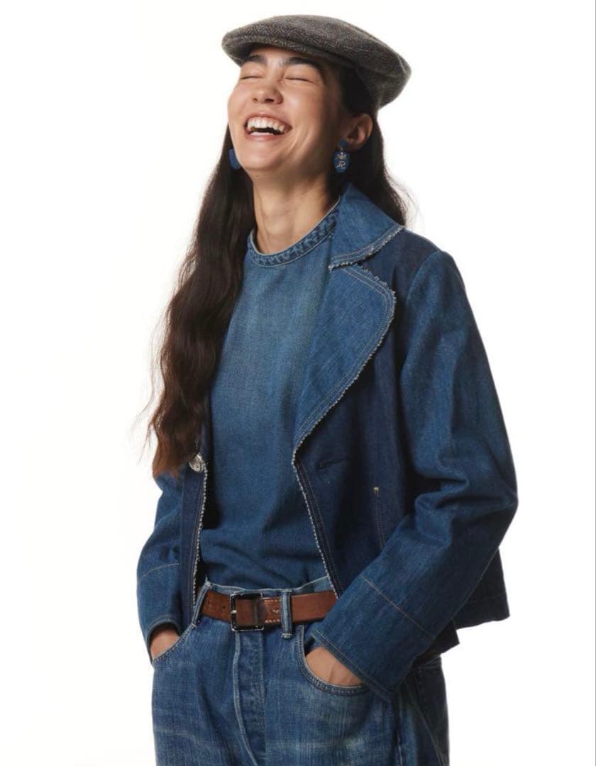 45R ライ麦デニムのレフアジャケット（淡） ¥70,400