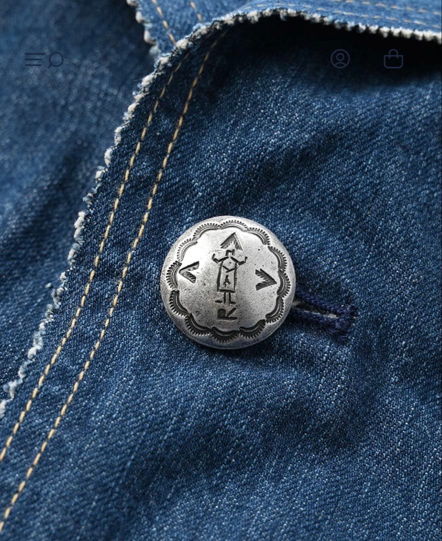 45R ライ麦デニムのレフアジャケット（淡） ¥70,400