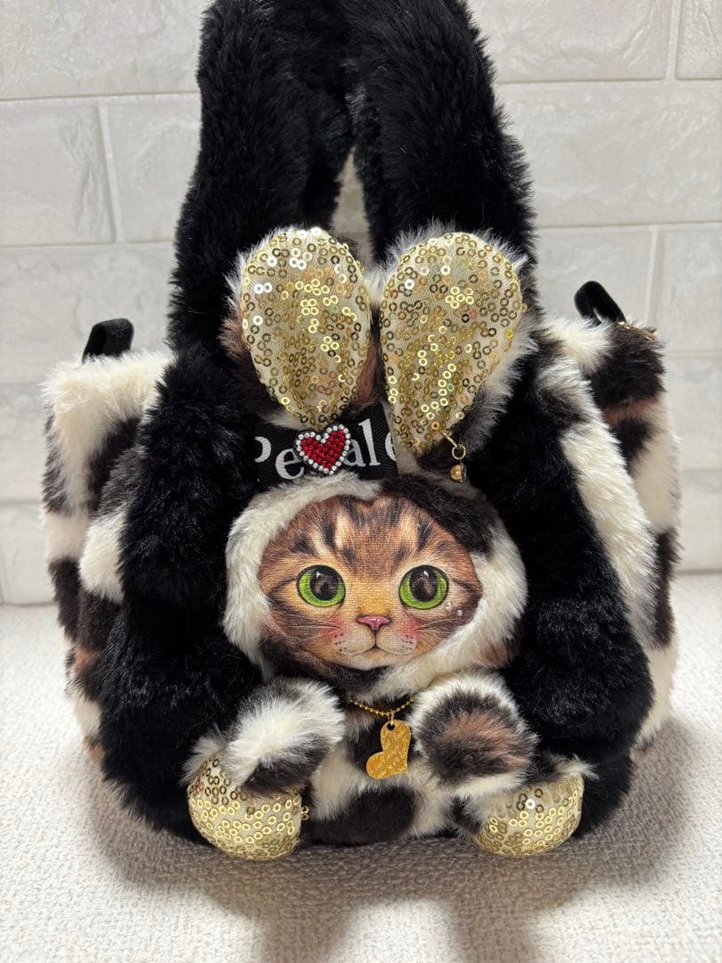 さ*ー様 コヤンイサムチョン　ハンドメイド　ファーバッグ　サンダーちゃん　ヒョウ