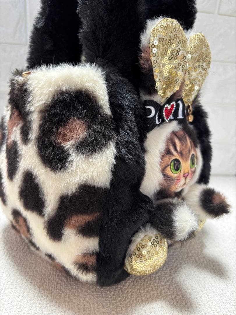 さ*ー様 コヤンイサムチョン　ハンドメイド　ファーバッグ　サンダーちゃん　ヒョウ