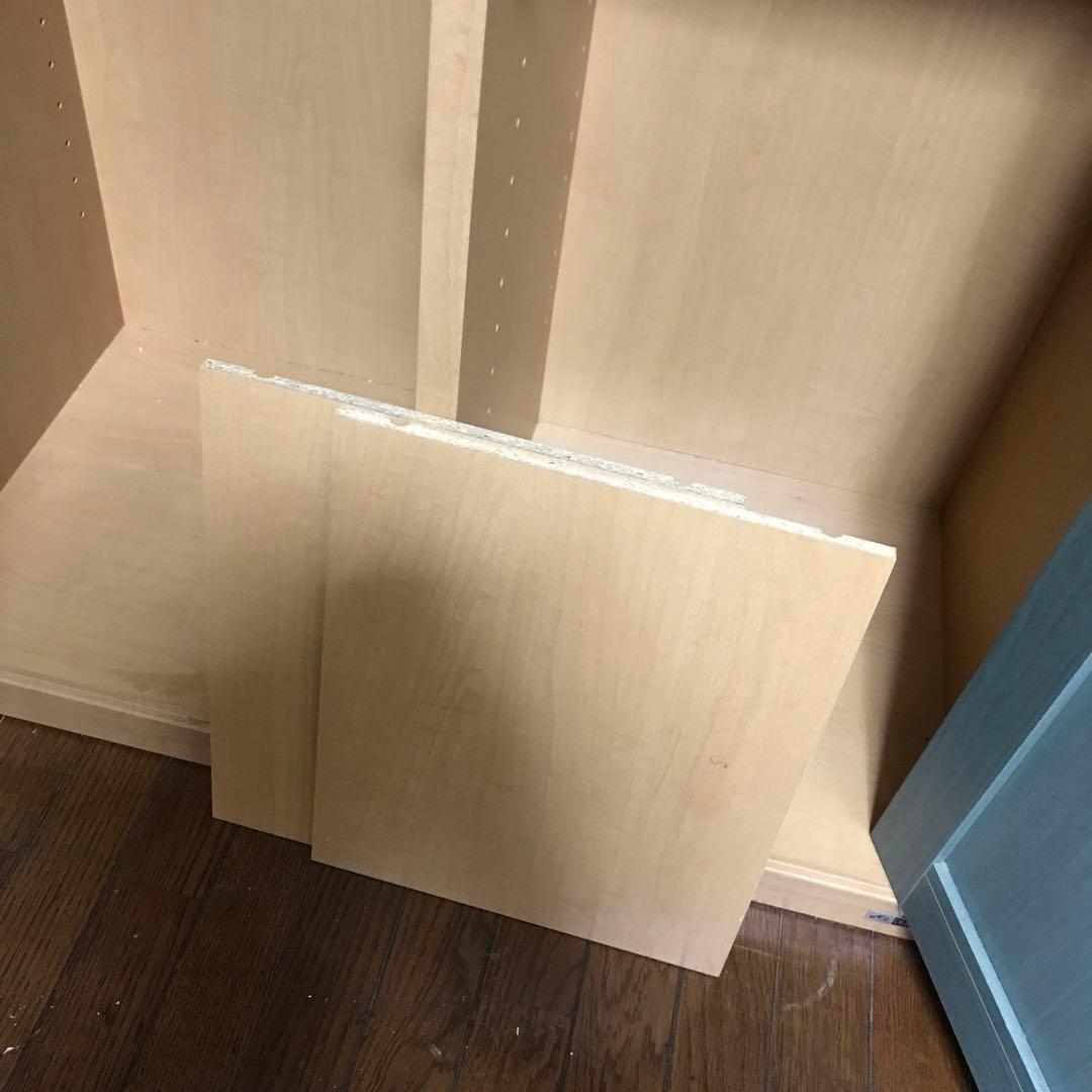 木製食器棚 (キッチン収納)ガラス扉付き