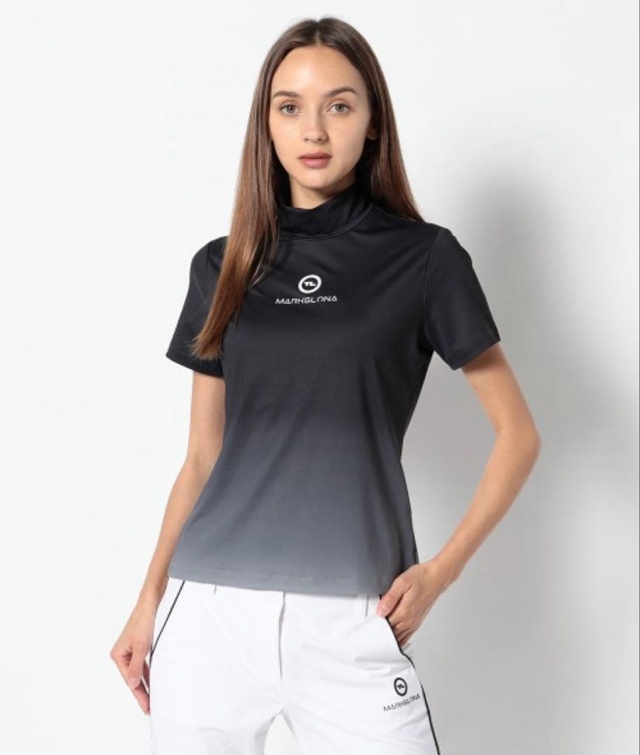 MARK&LONA／TL-Ombre Mock Neck Tee／WOMEN