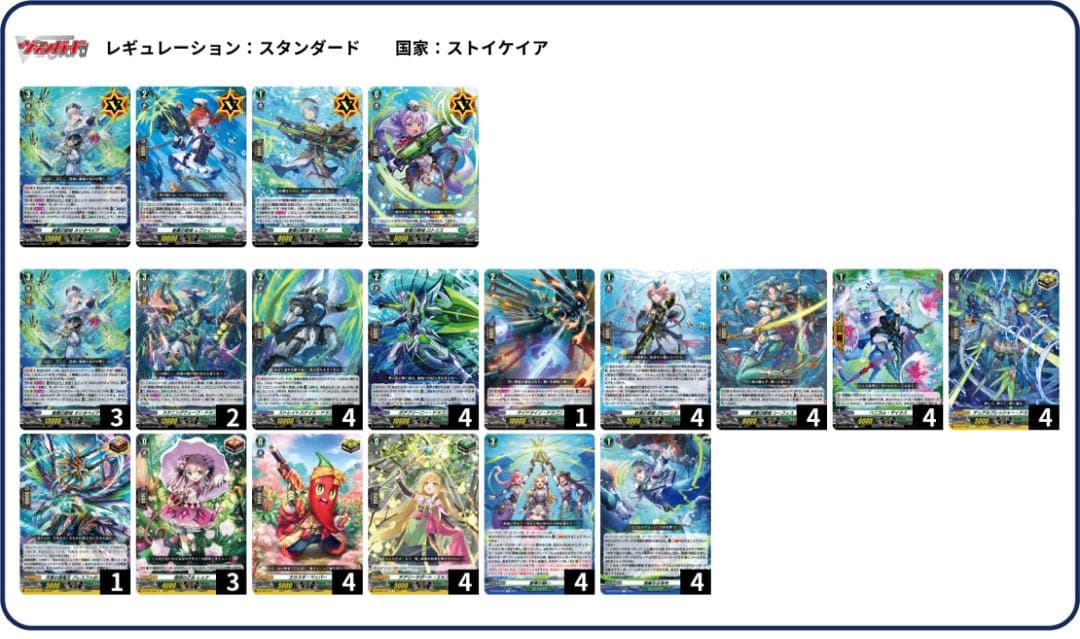 ヴァンガード ストイケイア　蒼奏の歌姫　カリオペイア　デッキ