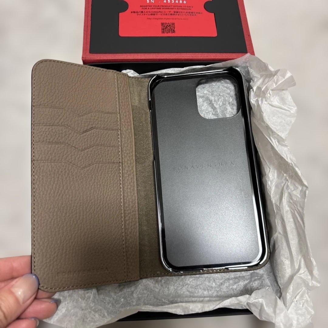 Bonaventura ブラック手帳型ケース