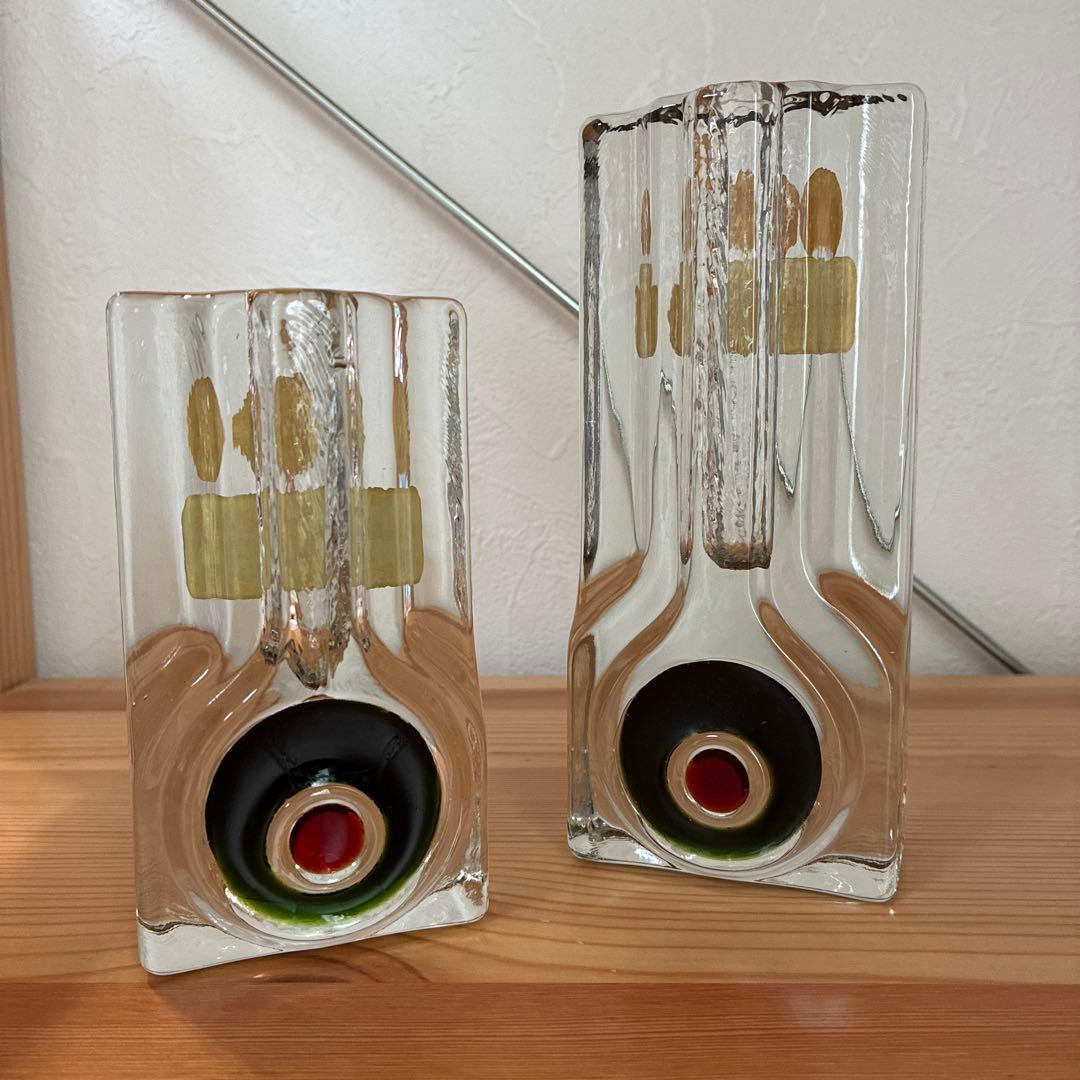 WALTHER ワルターグラス　ガラス　花瓶　フラワーベース　一輪挿し　ドイツ