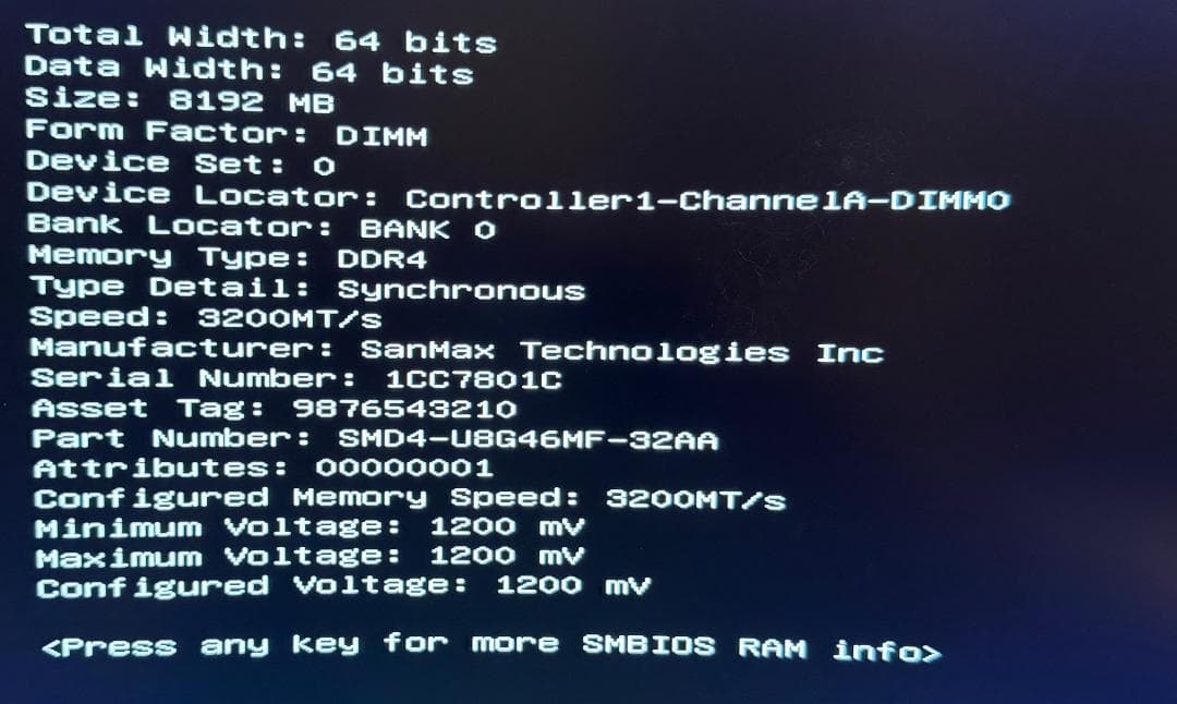 SanMax DDR4-3200 8GB x2枚組 メモリ
