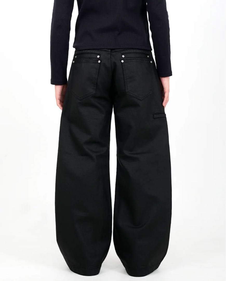 パンツ Asapmode Stacked Oil Coating Wide-Leg