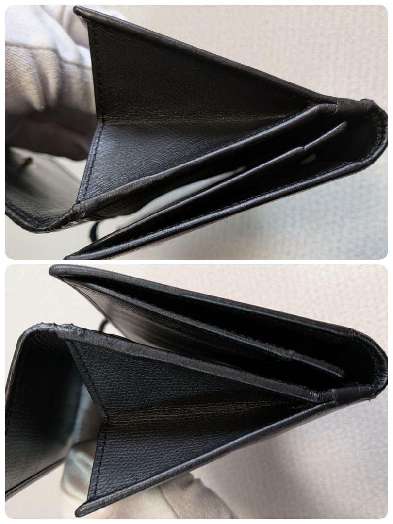 最終価格　シャネル　黒　Wホック長財布　カーフスキン　チェーン　ショルダー