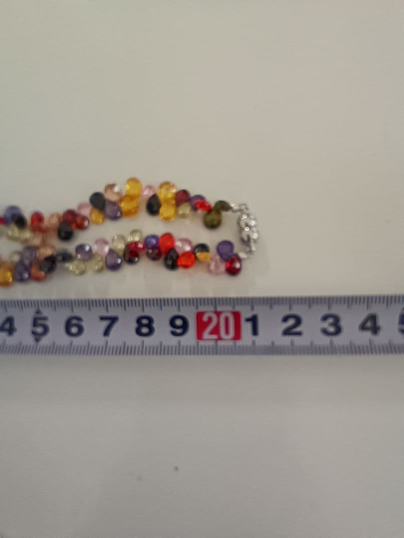 天然石ドロップビーズ ネックレスとブレスレットセット