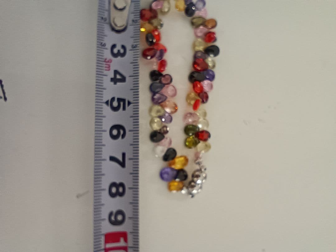 天然石ドロップビーズ ネックレスとブレスレットセット