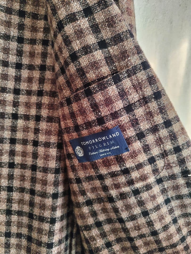 トゥモローランド リングツイードジャケット 茶