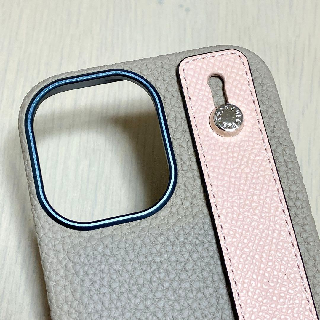 BONAVENTURA iPhone16 レザー ハンドル付き グレージュ