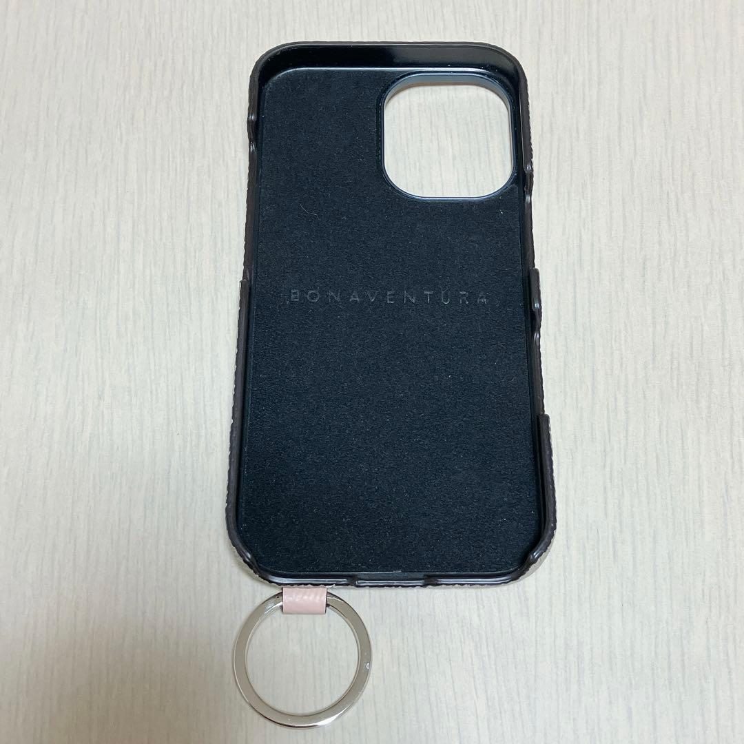 BONAVENTURA iPhone16 レザー ハンドル付き グレージュ