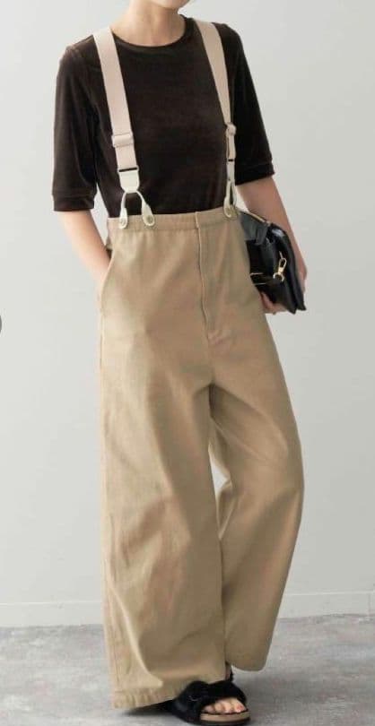 spickandspanサスペンダー付きワークパンツ36