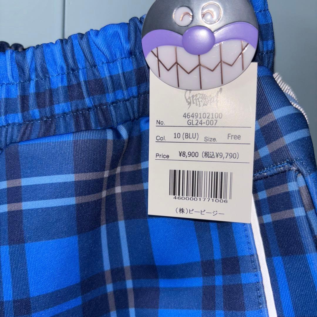 ガルルザリッパー 満身創痍ジャージ チェック ショートパンツ ブルー