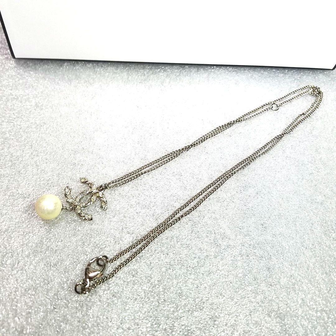 【美品・正規品】CHANEL ネックレス ココマーク パール ラインストーン