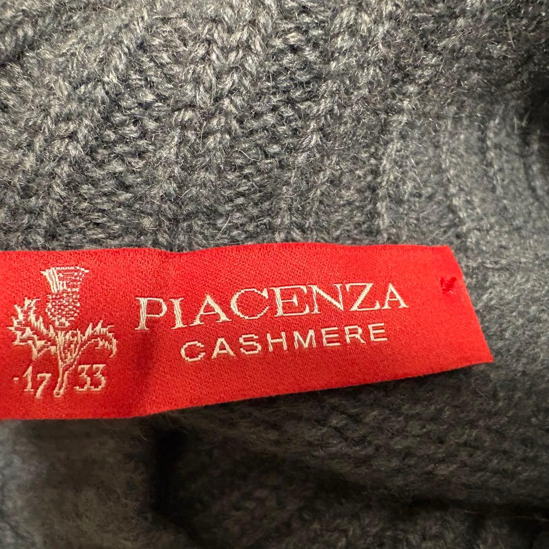 PIACENZA ピアチェンツァ カシミア100％ ケーブル編ニット イタリア製
