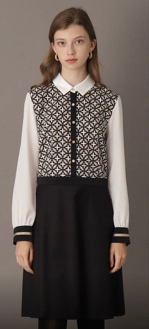 DRESSTERIOR ドレステリア　オーバーラップサークルシャツワンピース