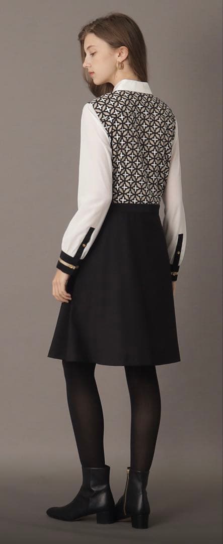 DRESSTERIOR ドレステリア　オーバーラップサークルシャツワンピース