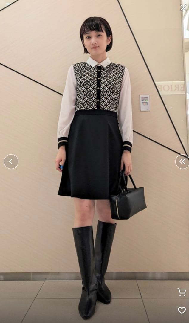 DRESSTERIOR ドレステリア　オーバーラップサークルシャツワンピース