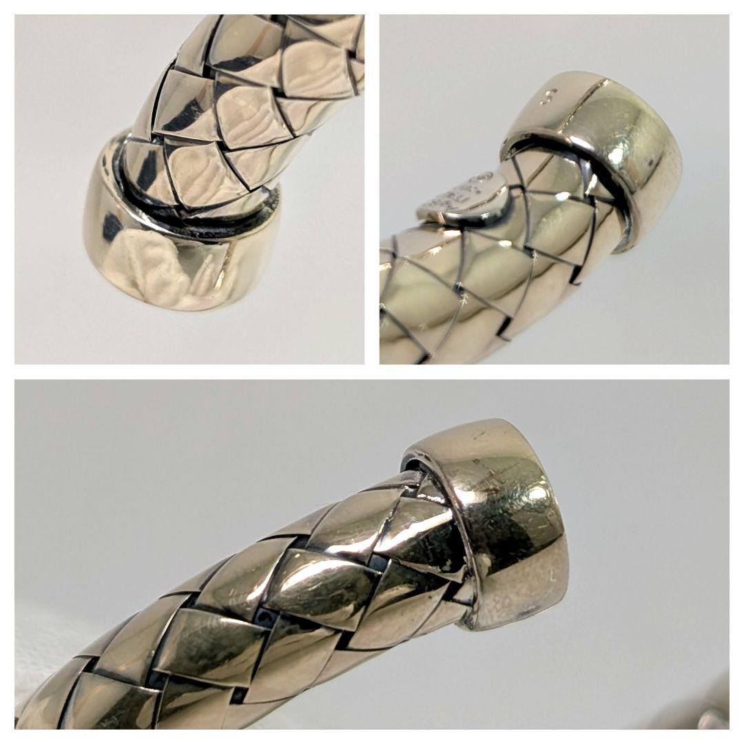 ボッテガヴェネタ イントレチャート バングル SV925 Sサイズ 2657VI