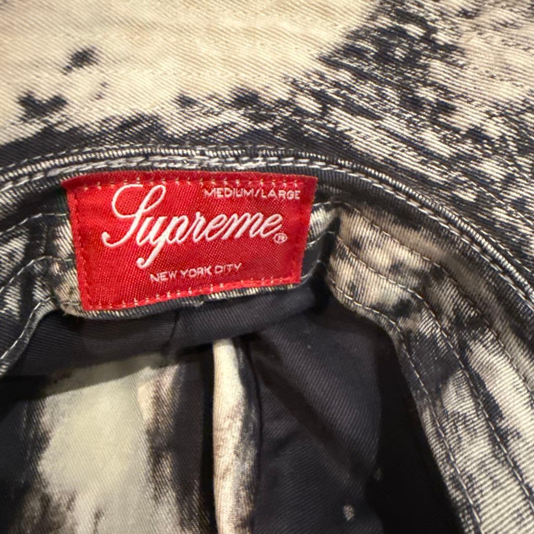 Supreme バケットハット M/L ブラック/ホワイト