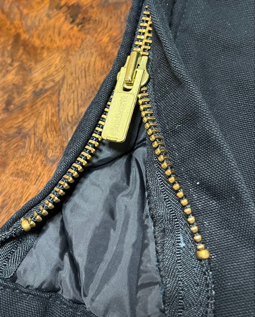 2002年 USA製 カーハート ダック ダブルニー オーバーオール ブラック