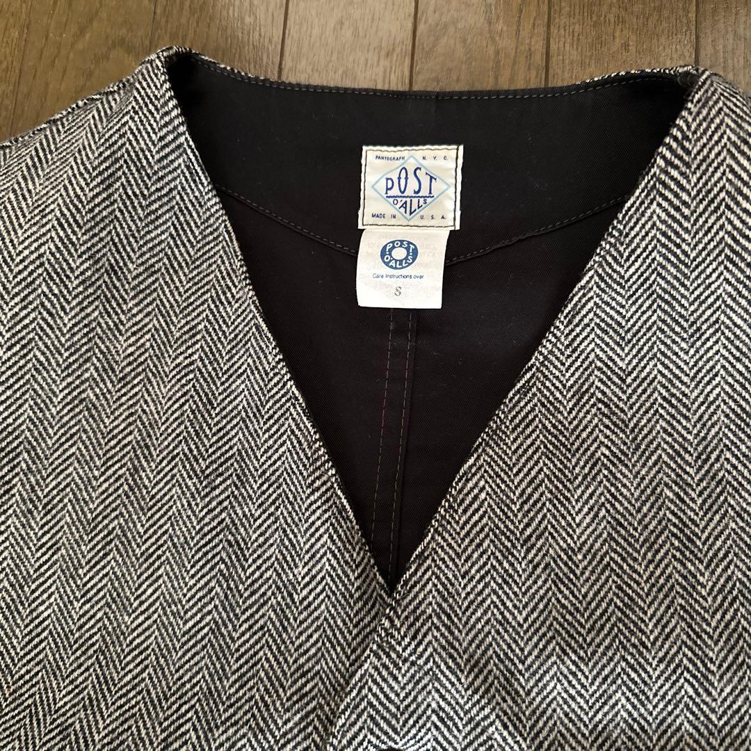 ポストオーバーオールズ　ロイヤルトラベラー　ヘリンボーンツイード　アメリカ製　S