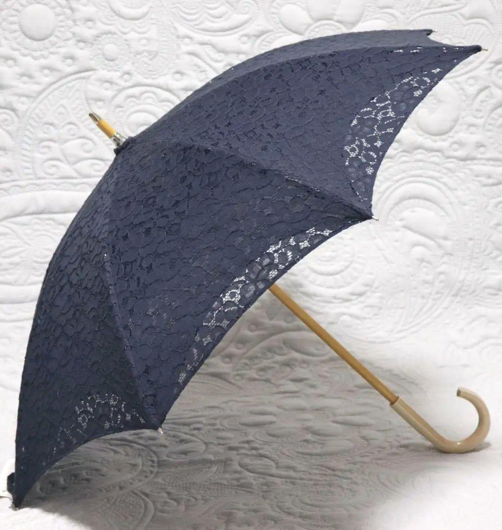 33,000円新品【長傘 日傘】繊細高級 豪華総レース かわず張り 木製 日傘
