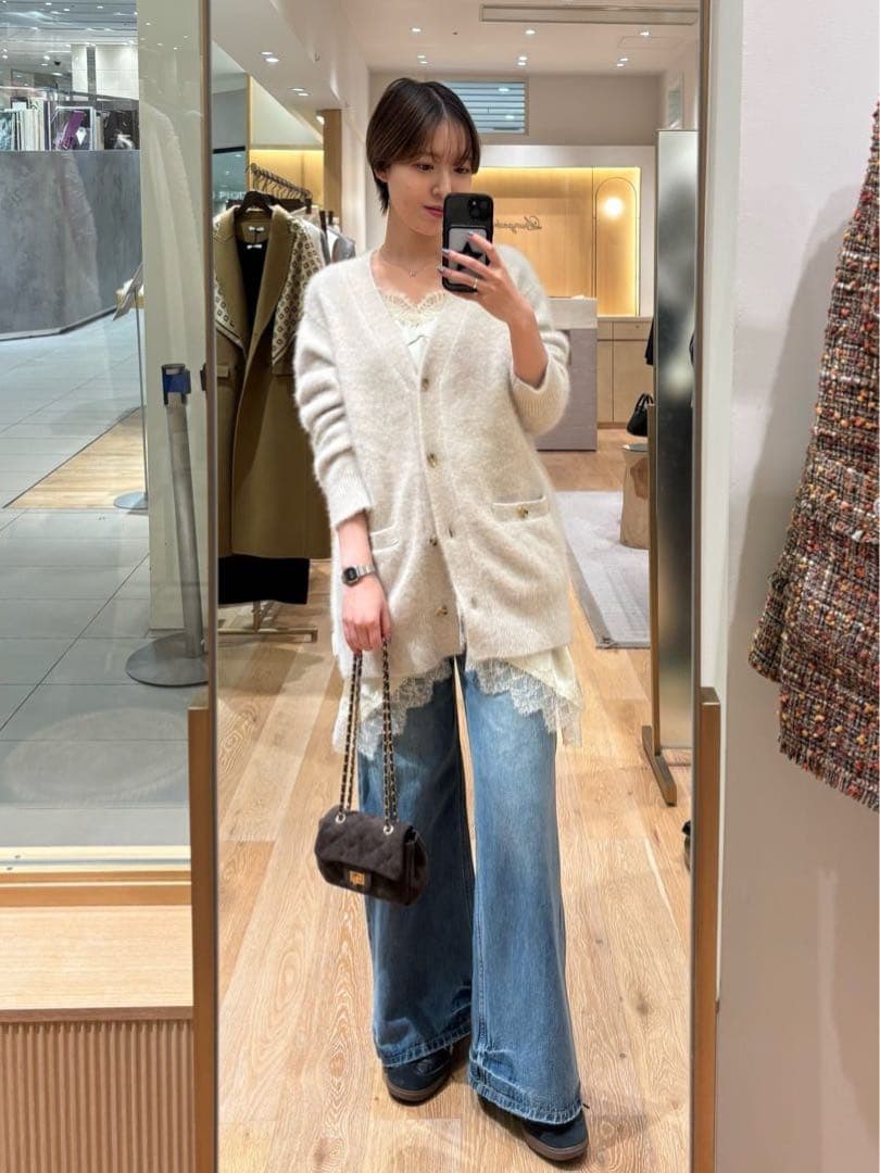 【完売 新品】Loungedressラウンジドレス　レースキャミ ホワイト