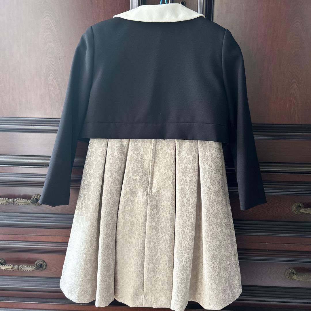 プティマイン　120 ワンピース＋ブレザーセット　コサージュ・靴下・（靴）つき