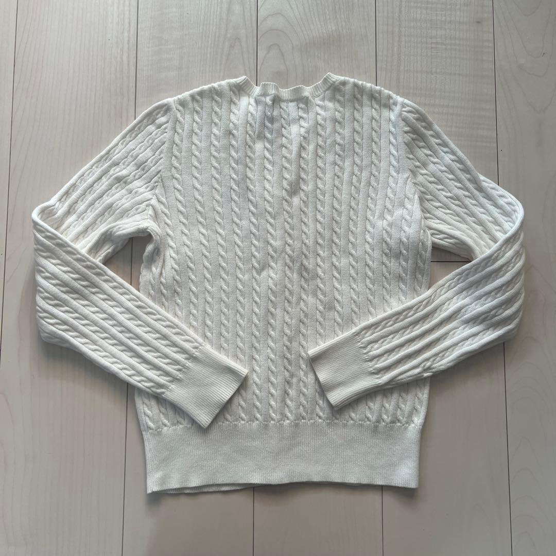 ✨️定番大人気✨️POLO ラルフローレン ケーブル ニット カーディガン ホワイト