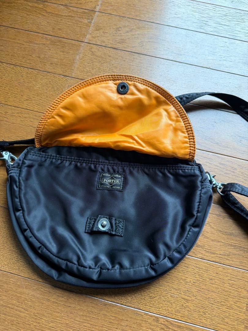 美品 ポーター タンカー ショルダーバッグ ハーフムーン 舟形 オーバル