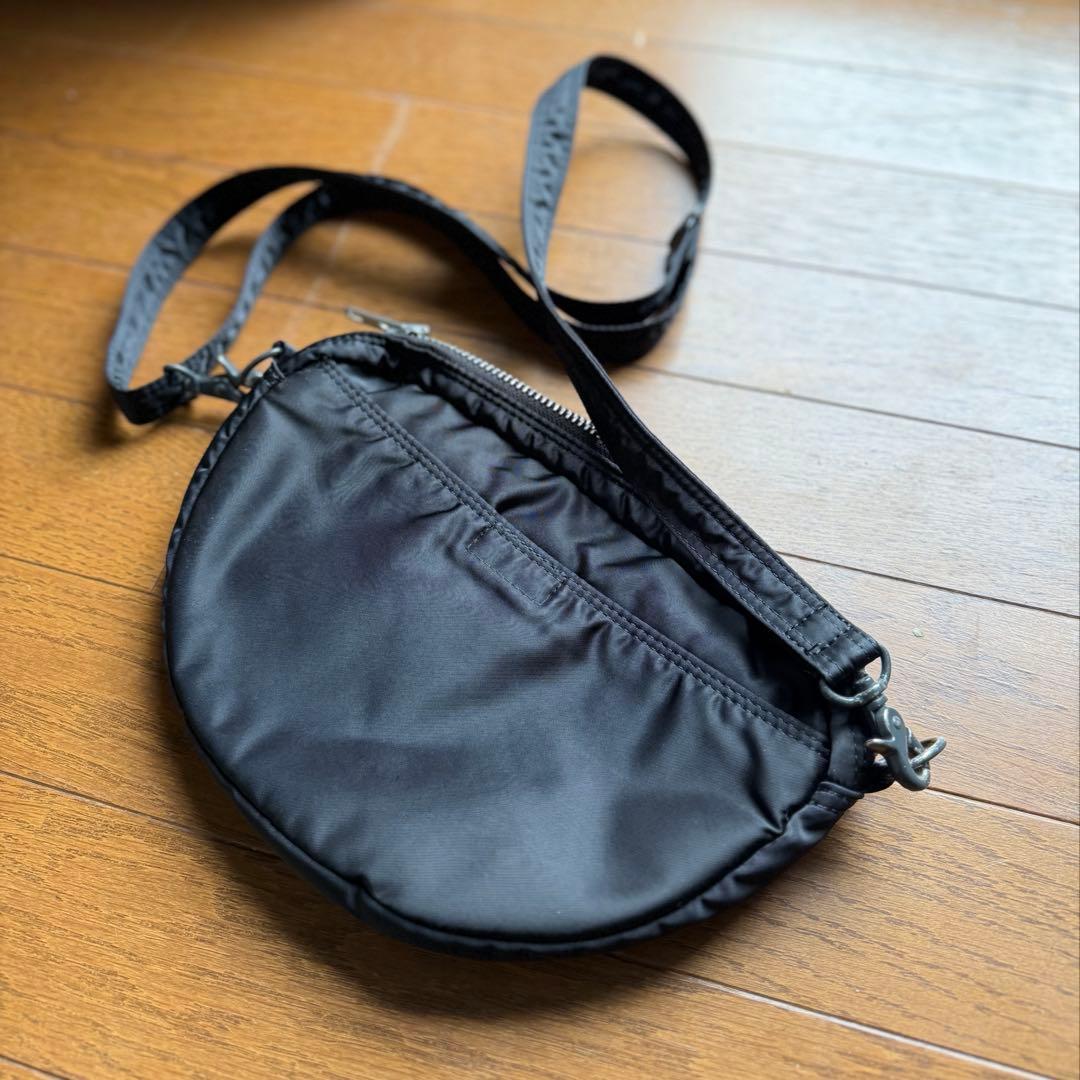 美品 ポーター タンカー ショルダーバッグ ハーフムーン 舟形 オーバル