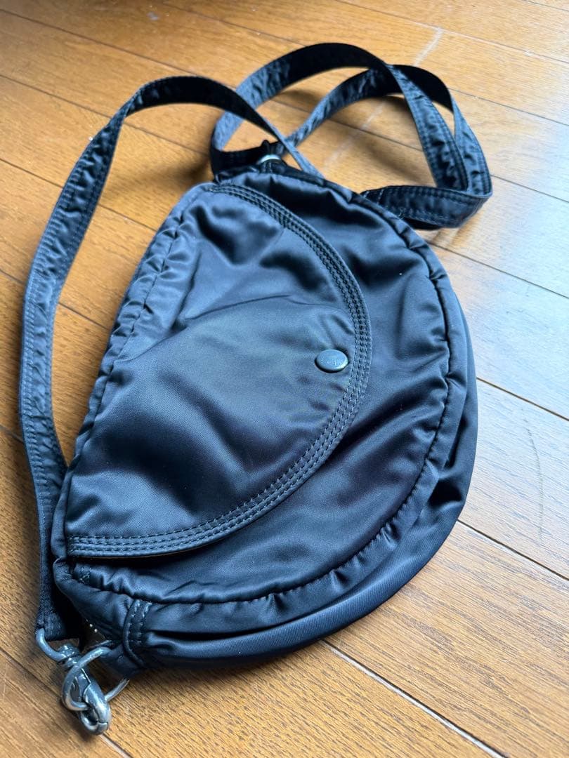 美品 ポーター タンカー ショルダーバッグ ハーフムーン 舟形 オーバル