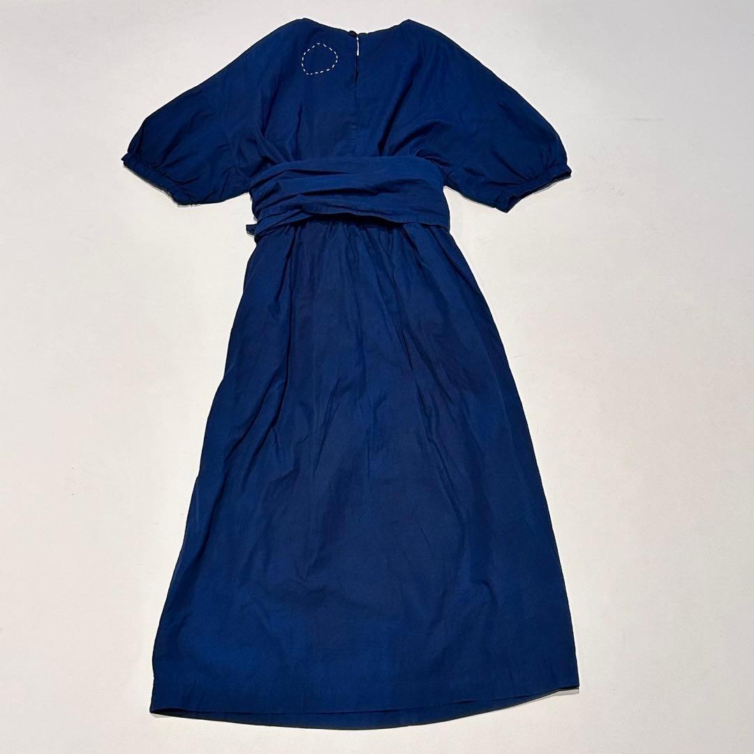 コズミックワンダー 琉球藍藍染 オーガニックコットンラップロングワンピース