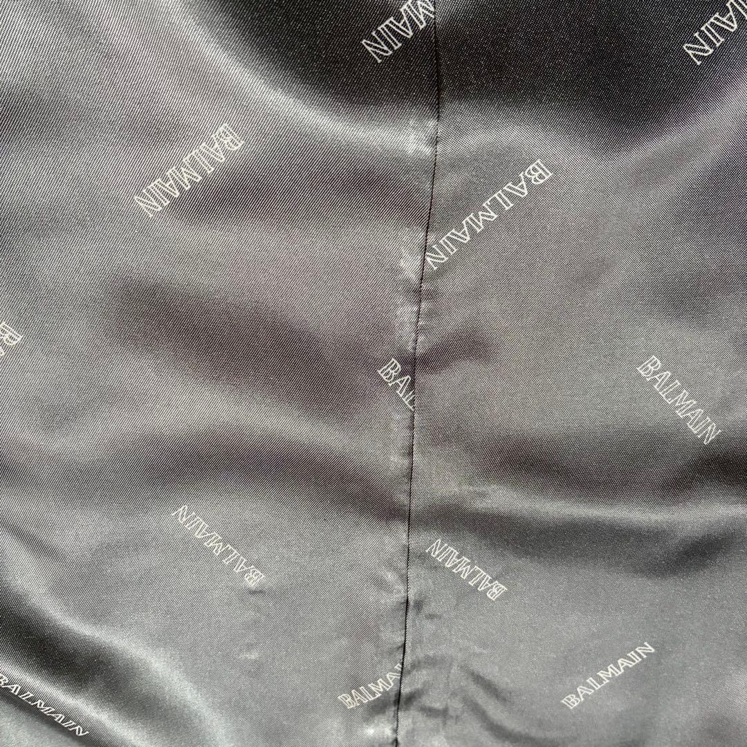 極美品 タグ付き✨BALMAIN ラムレザー テーラードジャケット ブラックL