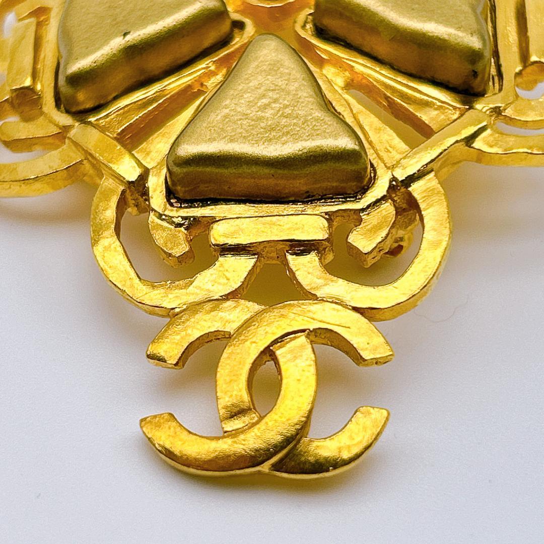 【鑑定済み！】シャネル ブローチ ヴィンテージ ココマーク ゴールドカラー