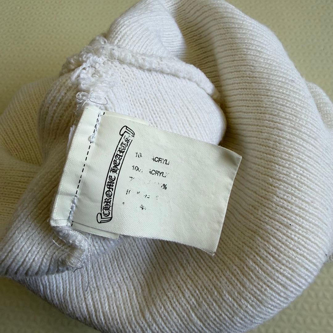 CHROME HEARTS クロムハーツ ビーニー ニット帽 ホワイト 白