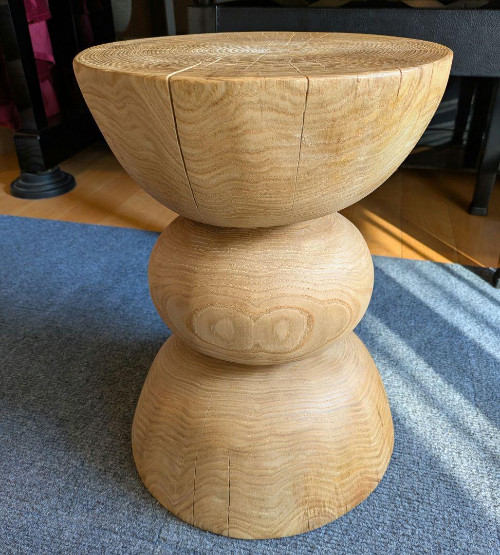 栗　天然木　丸太　椅子　スツール　 テーブル　高さ約39.5㎝